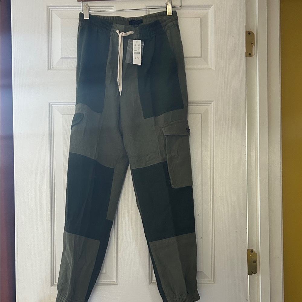 J. Crew Olive Patchwork Cargo Joggers - image 3